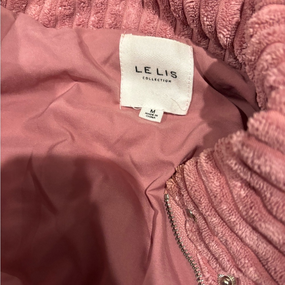 Le Lis Pink Corduroy Cropped Jacket - Picture 2 of 4